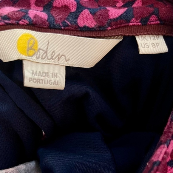 Boden A-Line Pink/Maroon Floral Dress w/Long Sleeves, Size 8p - Picture 9 of 10